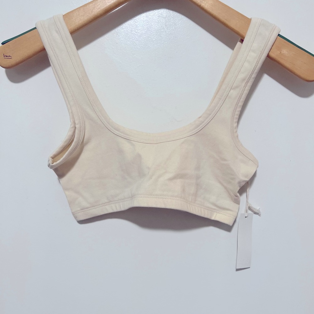 ARQ Wide Strap Bra NWT MEDIUM COTTON